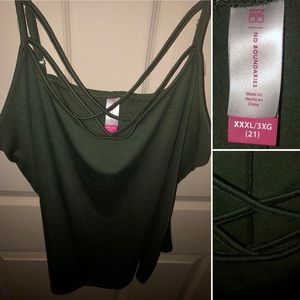 Green Criss Cross Tank